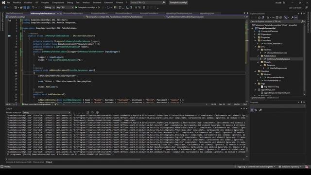 Ep. 1 - Strutturiamo la nostra API - Account Web Api in ASP.NET Core con C# (C Sharp). смотреть онлайн