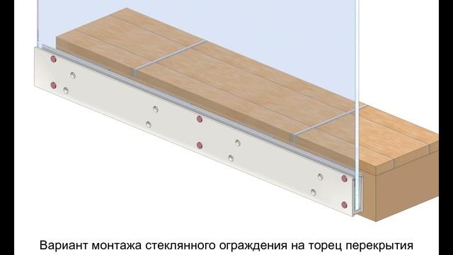 Монтаж стеклянного ограждения на торец перекрытия смотреть онлайн