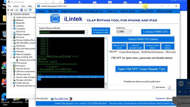 iphone 4s bypass using iLintek tool смотреть онлайн