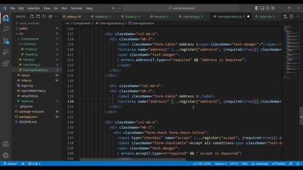 React Form Validation Using React Hook Form