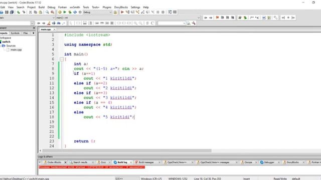 C++ da Switch operatori смотреть онлайн