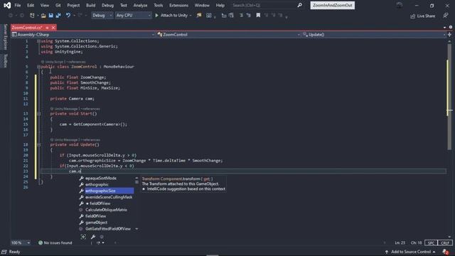 Zoom In and Zoom Out Game in Unity - [Unity Tutorial] смотреть онлайн