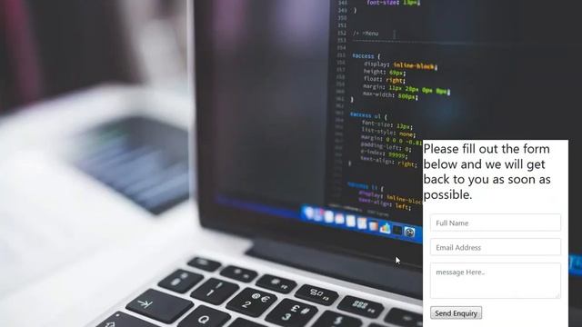 Sticky Enquiry Form | How to Create a Contact Form | Responsive Contact Us Form Using HTML & CSS смотреть онлайн