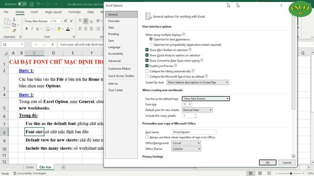 Cách Cài Đặt Font Chữ Mạc Định Trong Excel Cực Kỳ Đơn Giản | Đặt Font Chữ Mạc Định Trong Excel 365 смотреть онлайн