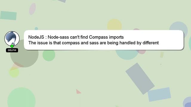 NodeJS : Node-sass can't find Compass imports смотреть онлайн