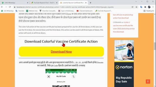Colorful Vaccine Certificate Photoshop Action download 1 Click Colorful Vaccine Certificate Action смотреть онлайн