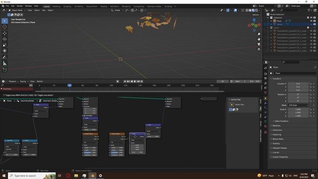 Blender Geo Nodes - Safely land your leaves on the ground using geo nodes смотреть онлайн