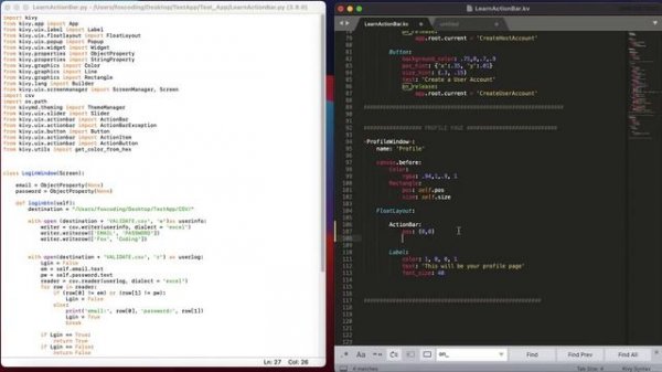 Python Kivy - The ActionBar Widget (tutorial)