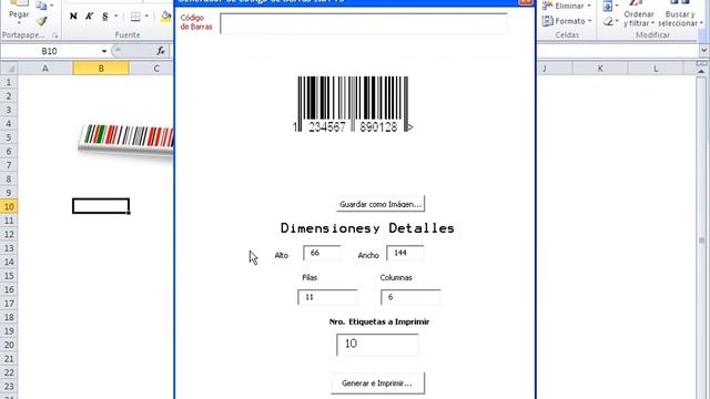 Funcionamiento de la Plantilla crear codigos de barras EAN 13 con Excel y html смотреть онлайн