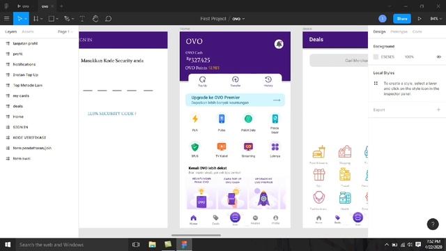 Belajar Desain Aplikasi dengan menggunakan Figma, contoh aplikasi OVO смотреть онлайн