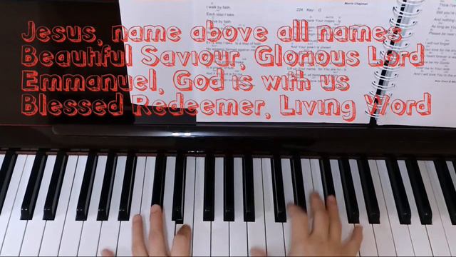 Jesus Name Above All Names (with Lyrics Chords and piano) смотреть онлайн