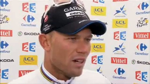 ETAPA 16 - Entrevista - Ganador de la etapa Thor Hushovd смотреть онлайн