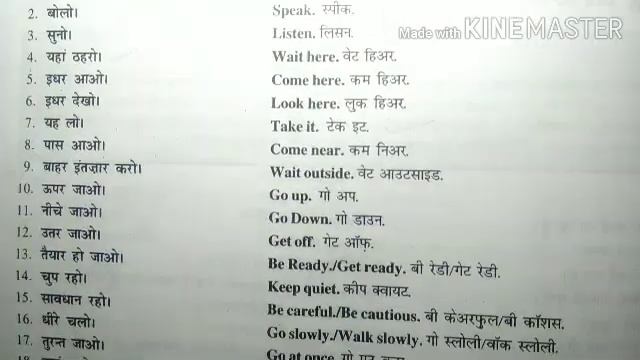 Sentences of command / order " spoken English meaning" 2020. By Rohit yadav l English kese bole? смотреть онлайн