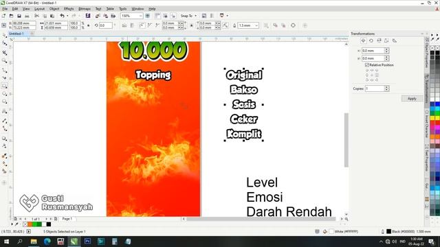 DESAIN X BANNER SEBLAK | FREE DOWNLOAD / GRATIS DOWNLOAD | TANPA PASSWORD | MENGGUNAKAN CORELDRAW X