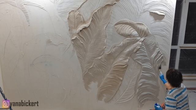 Bas-relief. Banana Leaves. Adler, 2020. Master Yana Bickert. смотреть онлайн