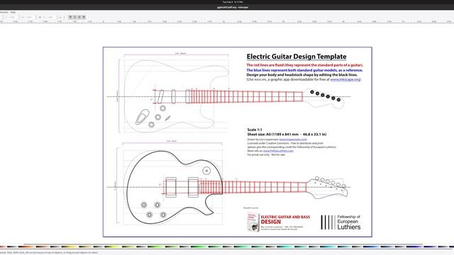 Designing a Guitar Using Inkscape смотреть онлайн