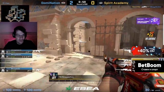 OverDrive жестко Горит от игры Читеров против Spirit Academy в Плей-Офф ESEA Advanced смотреть онлайн