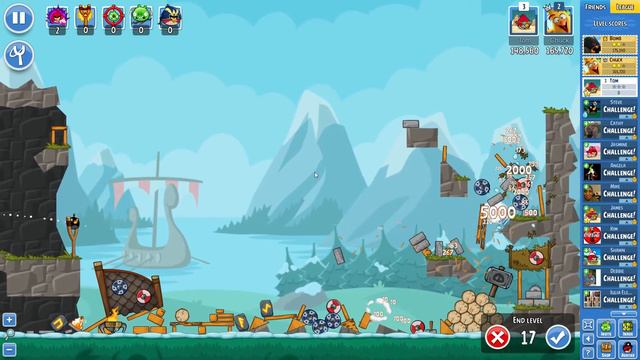 Angry Birds Friends on Facebook Vikings Tournament Level 5 No Power Ups 3 Stars May 31 2017 смотреть онлайн