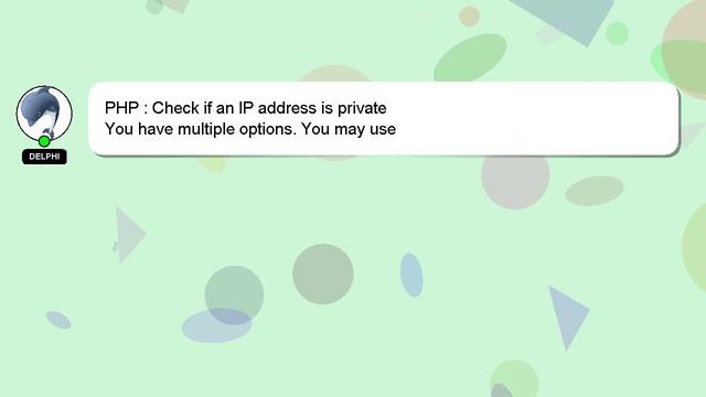 PHP : Check if an IP address is private смотреть онлайн