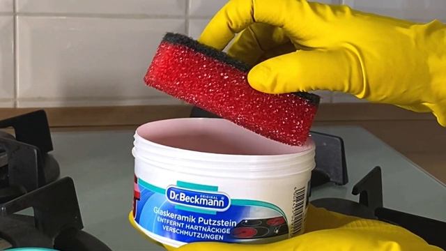 Чистящее средство для стеклокерамики 250 г Dr.Beckmann средство для чистки кухни (губка в комплекте смотреть онлайн