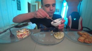 МУКБАНГ МАНТЫ С ГОВЯДИНОЙ / ШАУРМА - ЦЕЗАРЬ РОЛЛ / САЛАТ - КОСИЧКА / EATING / Mukbang ASMR АСМР