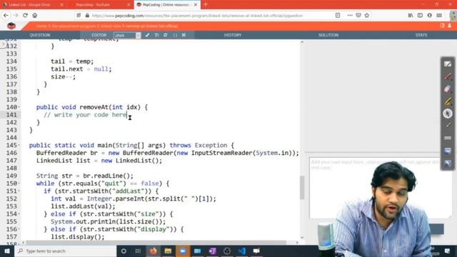 Remove at Index in Linked List | Question смотреть онлайн