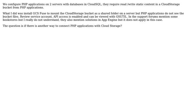 DevOps & SysAdmins: Cloud Storage access from PHP aplication смотреть онлайн