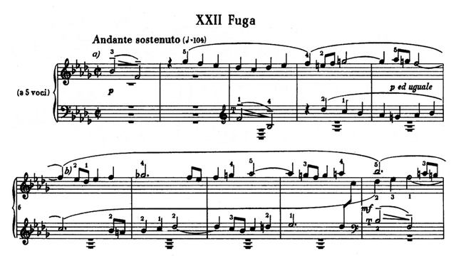 J. S. Bach - Prelude and Fugue in B flat minor, BWV 867, WTC Book 1 смотреть онлайн