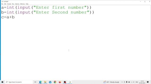 sum of two numbers in python | sum of two numbers in python user input смотреть онлайн