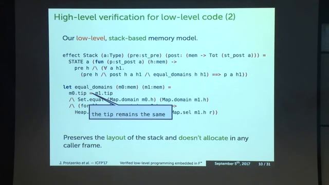 Verified Low-Level Programming Embedded in F* смотреть онлайн