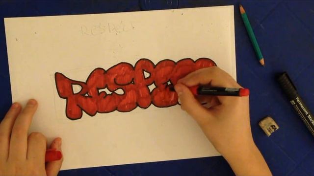 Как рисовать граффити на бумаге смотреть онлайн