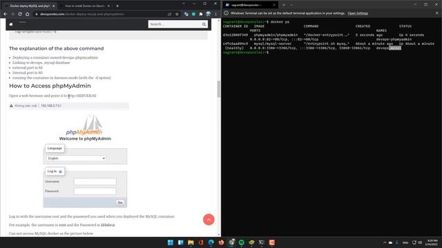 How to Docker deploy MySQL and phpMyAdmin смотреть онлайн
