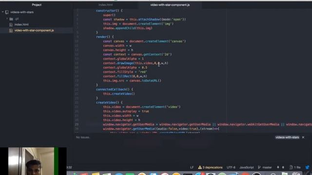 Video With Stars Part 4: Continuously drawing the video in the canvas. смотреть онлайн