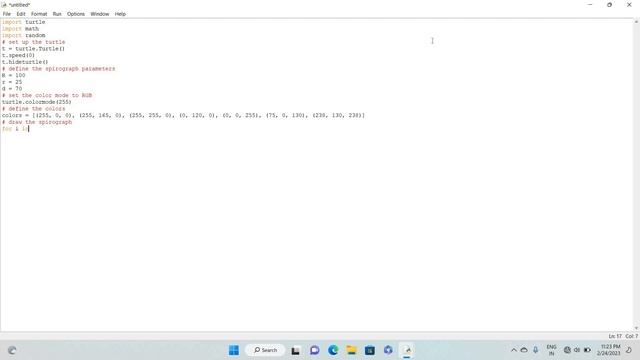 Program in Python that uses the Turtle graphics library to create a Spirograph смотреть онлайн