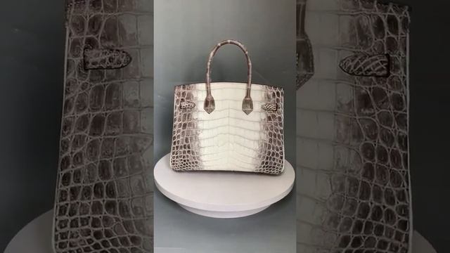 Классическая женская сумка, из натуральной кожи крокодила в натуральном природном цвете. смотреть онлайн