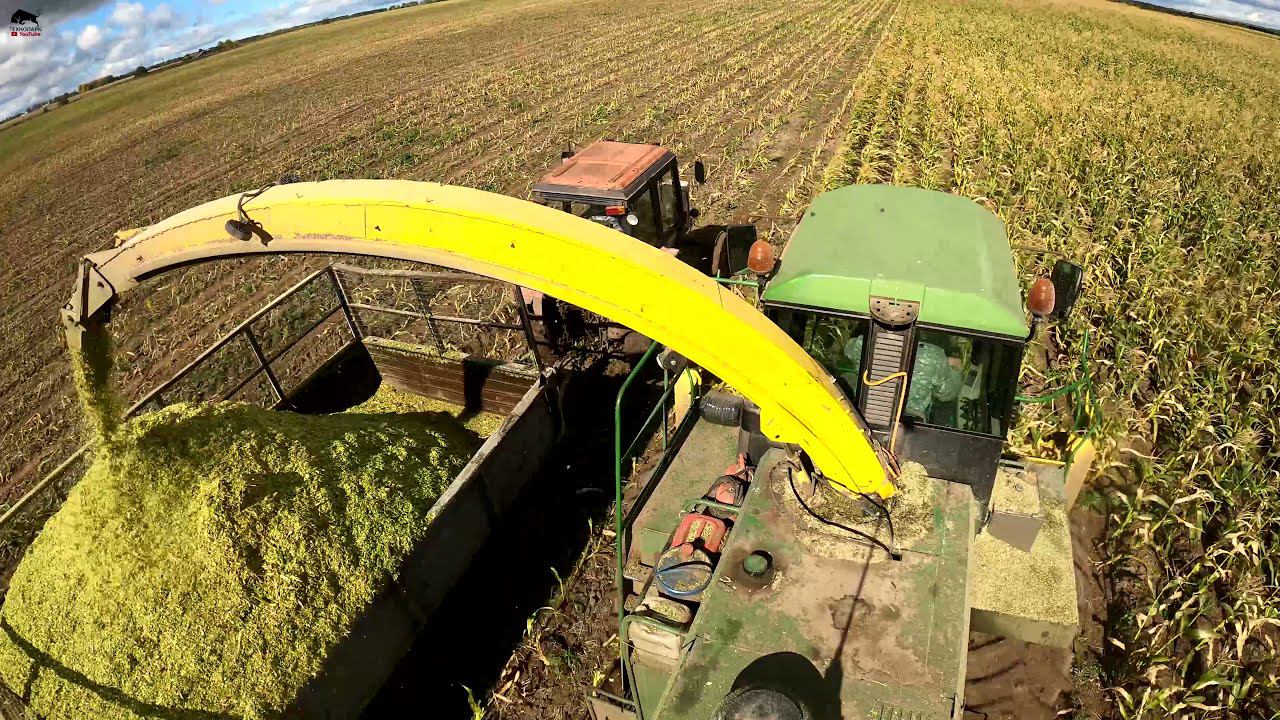 Старичок John Deere 6710 на последней уборке кукурузы! смотреть онлайн