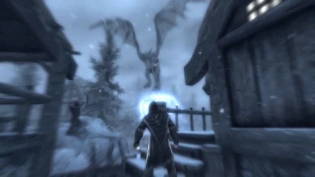3rd person Skyrim dragon fight (HD1080) смотреть онлайн