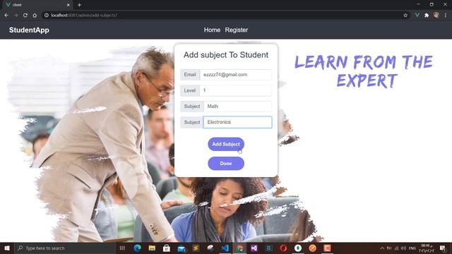 Student Application | Node js & Vue js смотреть онлайн