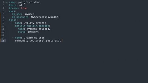 Create a PostgreSQL User / Role - Ansible module postgresql_user