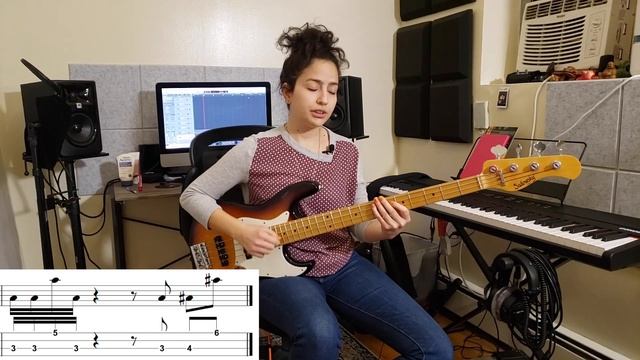 Cool Slap Bass line exercise 3 ways - easy, intermediate, and pro (w/ Tabs and Playalong) смотреть онлайн