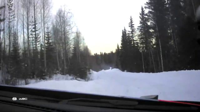 Thierry Neuville Rally Onboard On Snow - Fastest Stage Of WRC Rally Sweden 2022