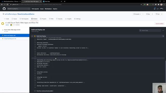 Deploy React application with Azure Static Web App Service and GitHub Actions смотреть онлайн