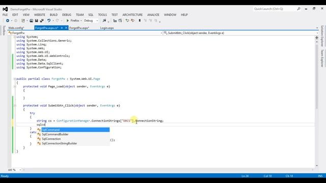 Forgot Password part 1 | How to Send password to your Registered Email Id in ASP.Net C# смотреть онлайн
