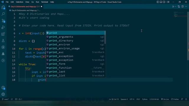 Day 8 Dictionaries and Maps | Hacker Rank 30 Day Challenge | CWM смотреть онлайн