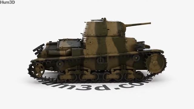 Fiat-Ansaldo M13 40 3D Model By Hum3D.com