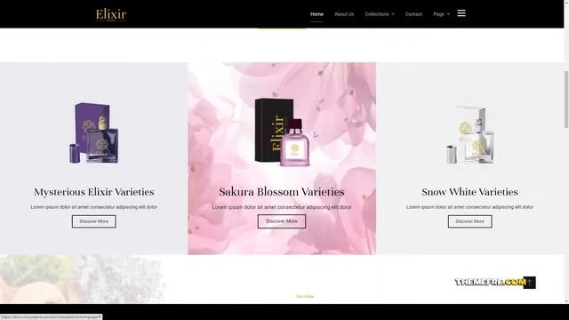 Elixir - Perfume Maker Elementor Template Kit black cosmetic Website Builder смотреть онлайн