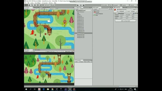 Unity 2D Tutorial How To Make Enemy Walk And Follow Along The Path Using Simple C# Script In a Game смотреть онлайн