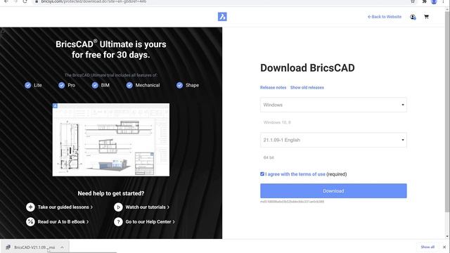 How to download and install BricsCAD - Free 30 day trial! смотреть онлайн