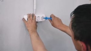 Монтаж розетки наружной установки