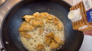 Макароны с курицей в сливочном соусе. Очень быстро и вкусно?